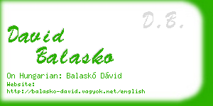 david balasko business card